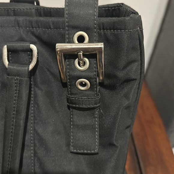 PRADA Black Tessuto Nylon with Silver Hardware Shoulder Bag - Picture 6 of 15